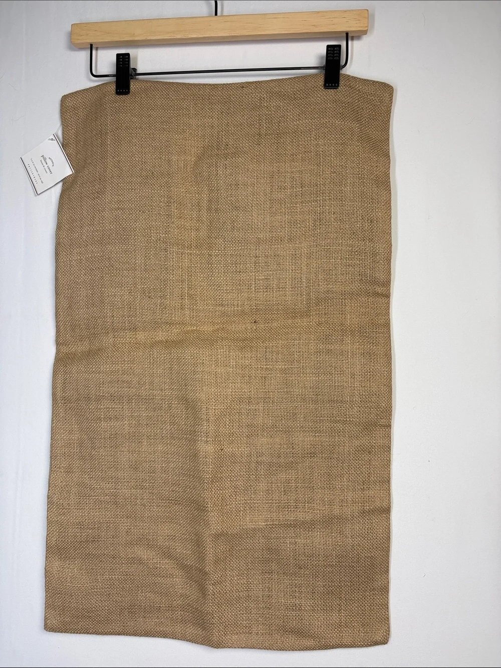 POTTERY BARN Accents New Decorative Button Kenaf Natural Pillow Cover 16